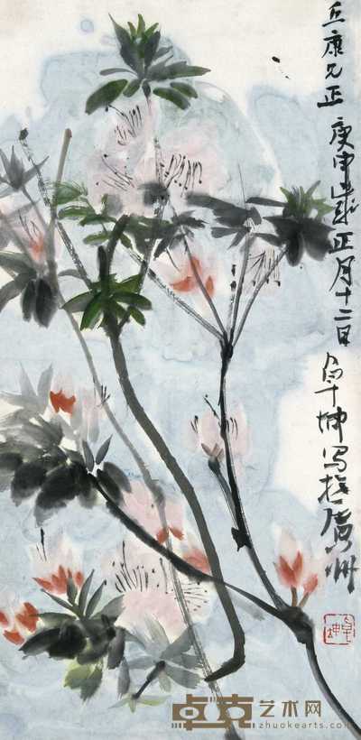 陈卓坤 花卉 立轴 68×34cm
